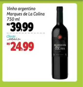 Pão de Açúcar Vinho Argentino Marques De La Colina 750ml oferta