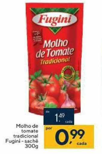 Coop Molho de tomate Tradicional Fugini Sache 300g oferta