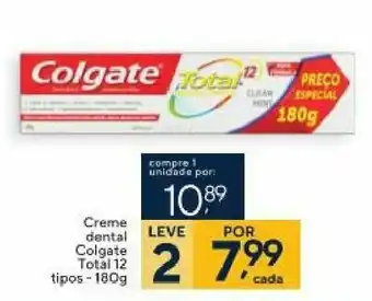 Coop Creme Dental Colgate Total 12 tipos 180g oferta