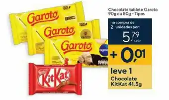 Chocolate Tablete Garoto 90g ou 80g tipos