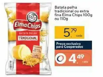 Batata palha tradicional ou extra fina Elma Chips 100g ou 110g