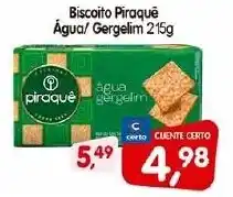 Cercadão Biscoito Piraque Água/ Gergelim 215g oferta