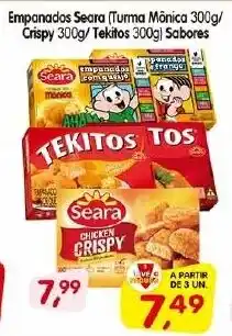 Cercadão Empanados Seara (Turma Mônica 300g/ Crispy 300g/ Tekitos 300g) Sabores oferta