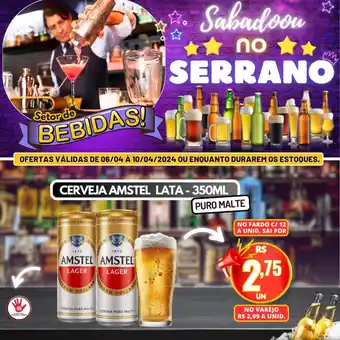 Serrano Supermercado CERVEJA AMSTEL LATA - 350ML oferta