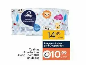 Coop Toalhas Umedecidas Coop com 100 unidades oferta