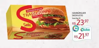 Bistek Supermercados HAMBURGUER SADIA 672G oferta