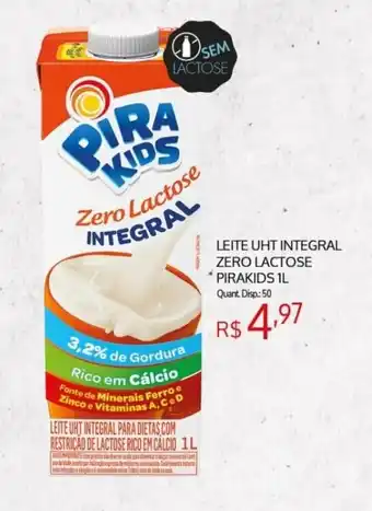 Bistek Supermercados LEITE UHT INTEGRAL ZERO LACTOSE PIRAKIDS 1L oferta