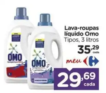 Carrefour Lava-roupas líquido Omo Tipos, 3 litros oferta