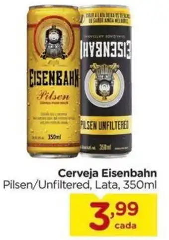 Carrefour Cerveja Eisenbahn Pilsen/Unfiltered, Lata, 350ml oferta