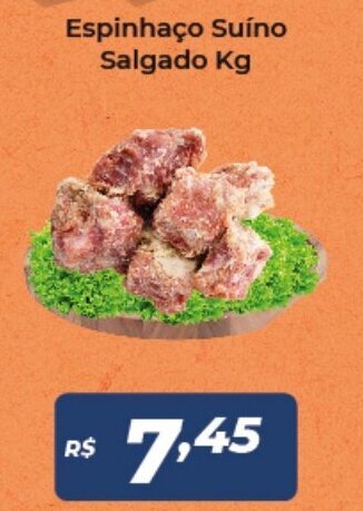 Atakarejo Espinhaco Suino Salgado 1kg oferta