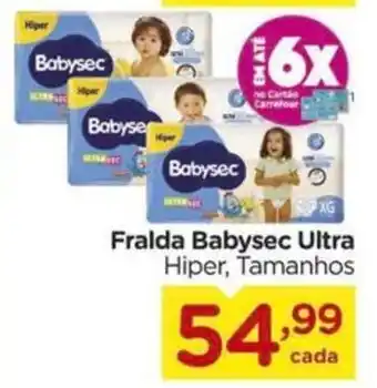 Carrefour Fralda Babysec Ultra Hiper, Tamanhos oferta