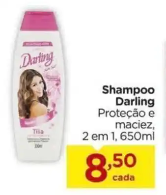 Carrefour Shampoo Darling Proteção e maciez, 2 em 1 650ml oferta