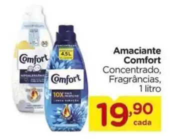 Carrefour Amaciante Comfort Concentrado, Fragrâncias, 1 litro oferta