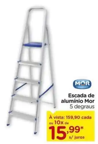 Carrefour Escada de alumínio Mor 5 degraus oferta