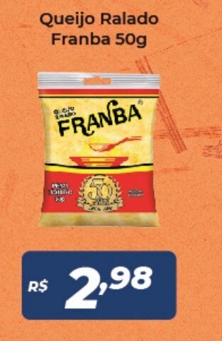 Atakarejo Queijo Ralado Franba 50g oferta