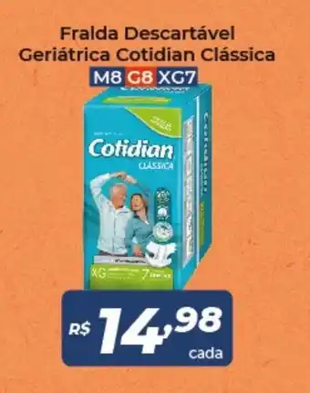 Atakarejo Fralda Descartavel Geriatrica Cotidian Classica oferta