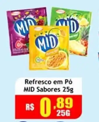 Refresco em po Mid Sabores 25g