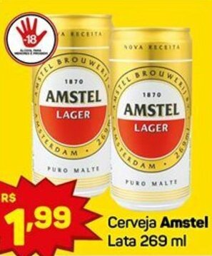 Cerveja Amstel lata 269ml