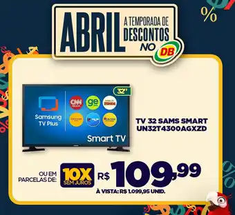 DB Supermercados TV 32 SAMS SMART UN32T4300AGXZD oferta