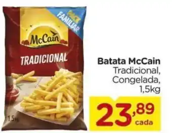 Batata McCain Tradicional, Congelada, 1,5kg