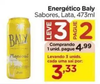 Energético Baly Sabores, Lata, 473ml