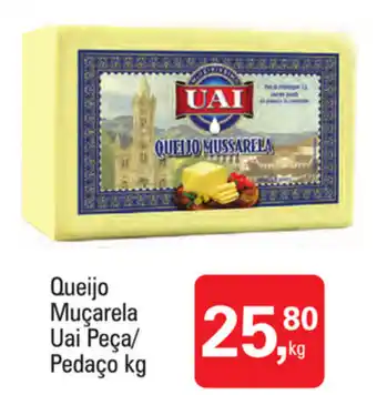 Mineirão Atacarejo Queijo Mucarela Uai Peca/ Pedaco 1kg oferta