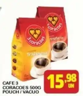 Ayumi Supermercados CAFE 3 CORACOES 500G POUCH/VACUO oferta