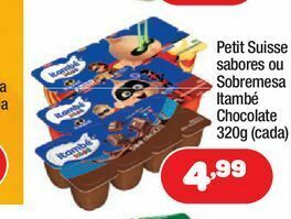 Costazul Supermercados Petit suisse sabores ou sobremesa itambé chocolate 320g (cada) oferta
