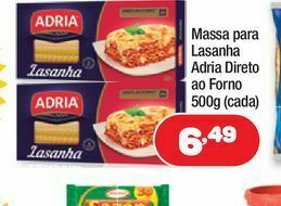 Massa para lasanha adria direto ao forno 500g (cada)