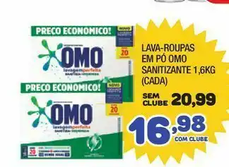 Costazul Supermercados Lava-roupas em pó omo sanitizante 1,6kg (cada) oferta