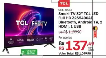 Smart TV 32" TCL LED Full HD 32S5400AF