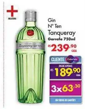 Muffato Gin N° Ten Tanqueray 750ml oferta