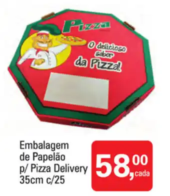 Mineirão Atacarejo Embalagem de Papelao p/ Pizza delivery 35cm c/25 oferta