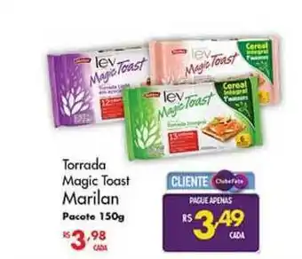 Muffato Torrada Magic Toast Marilan 150g oferta