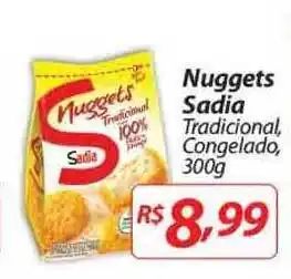 Nacional Nuggets Sadia Tradicional Congelado 300g oferta