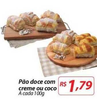 Nacional Pão Doce Com Creme Ou Coco 100g oferta