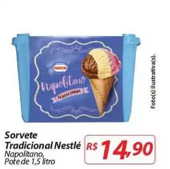 Nacional Sorvete Tradicional Nestlé Napolitano 1.5L oferta