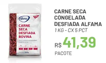 Carne Seca Congelada Desfiada Alfama 1kg - cx 5 pct