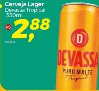 Cerveja Lager Devassa Tropical 350ml