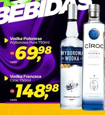 Frangolândia Vodka Polonesa Wyborowa Pure 750ml oferta