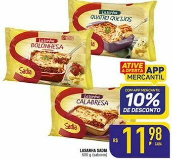 Mercantil Rodrigues Lasanha sadia 600g oferta