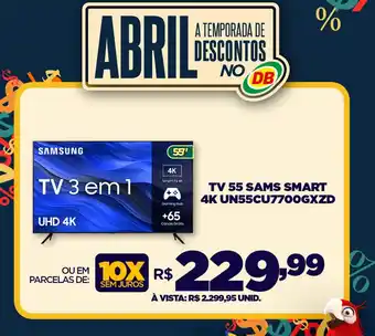 DB Supermercados TV 55 SAMS SMART 4K UN55CU7700GXZD oferta