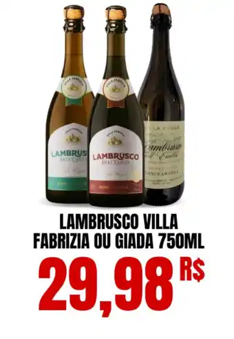 LAMBRUSCO VILLA FABRIZIA OU GIADA 750ML
