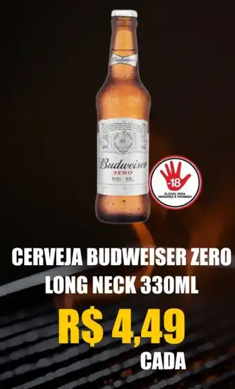 Cerveja Budweiser Zero Long Neck 330ml Oferta Na Chama Supermercados