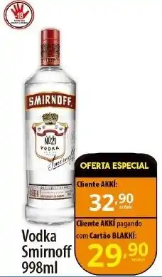 Akki Atacadista Vodka Smirnoff 998ml oferta