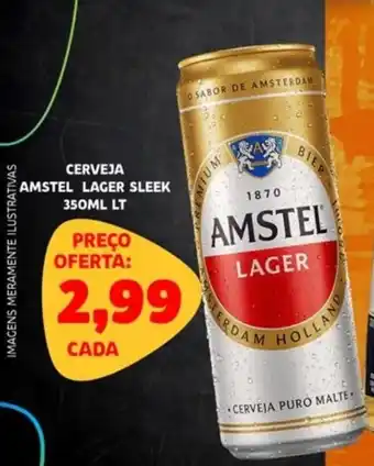 CERVEJA AMSTEL LAGER SLEEK 350ML LT