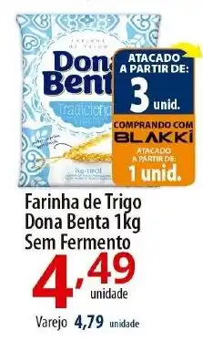 Akki Atacadista Farinha de Trigo Dona Benta 1kg Sem Fermento oferta