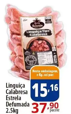 Akki Atacadista Linguiça Calabresa Estrela Defumada 2.5kg oferta