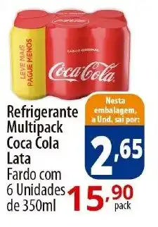 Akki Atacadista Refrigerante embalagem, Multipack Coca Cola Lata Fardo com 6 Unidades de 350ml oferta