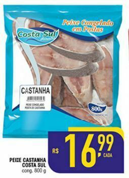 Mercantil Rodrigues Peixe castanha costa sul 800g oferta